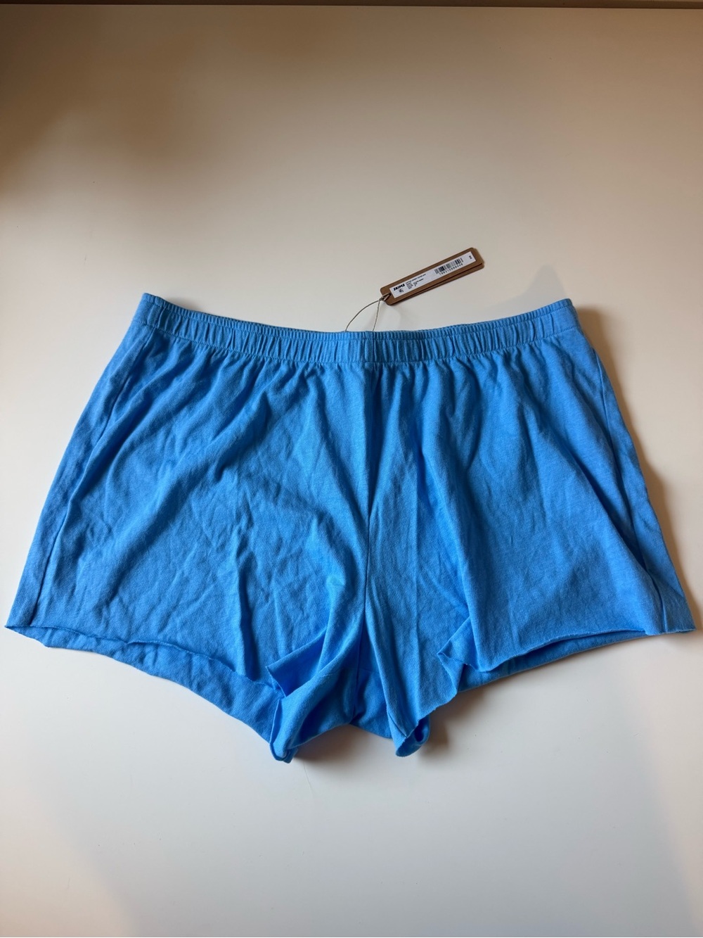 SKIMS Tide Blue Cotton Jersey Cover-Up Shorts NWT